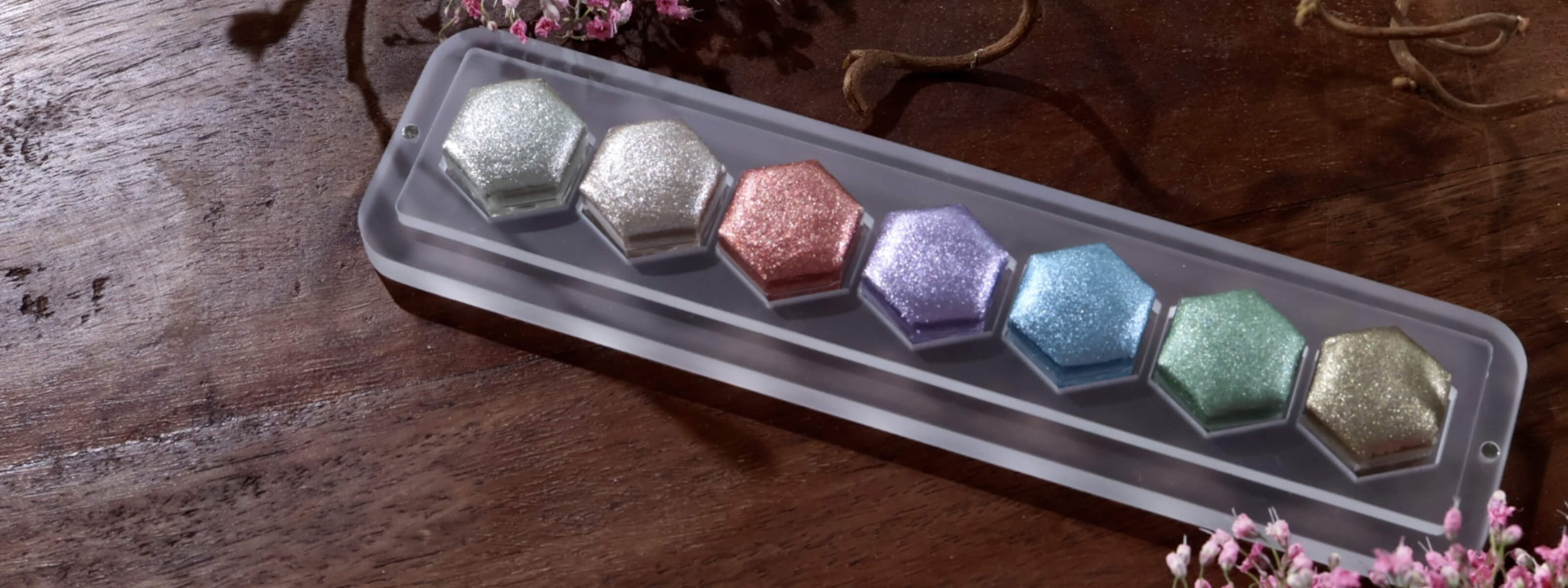 Aura – 7 Ethereal Metallic Watercolors with Mystical Sparkle | Lisilinka
