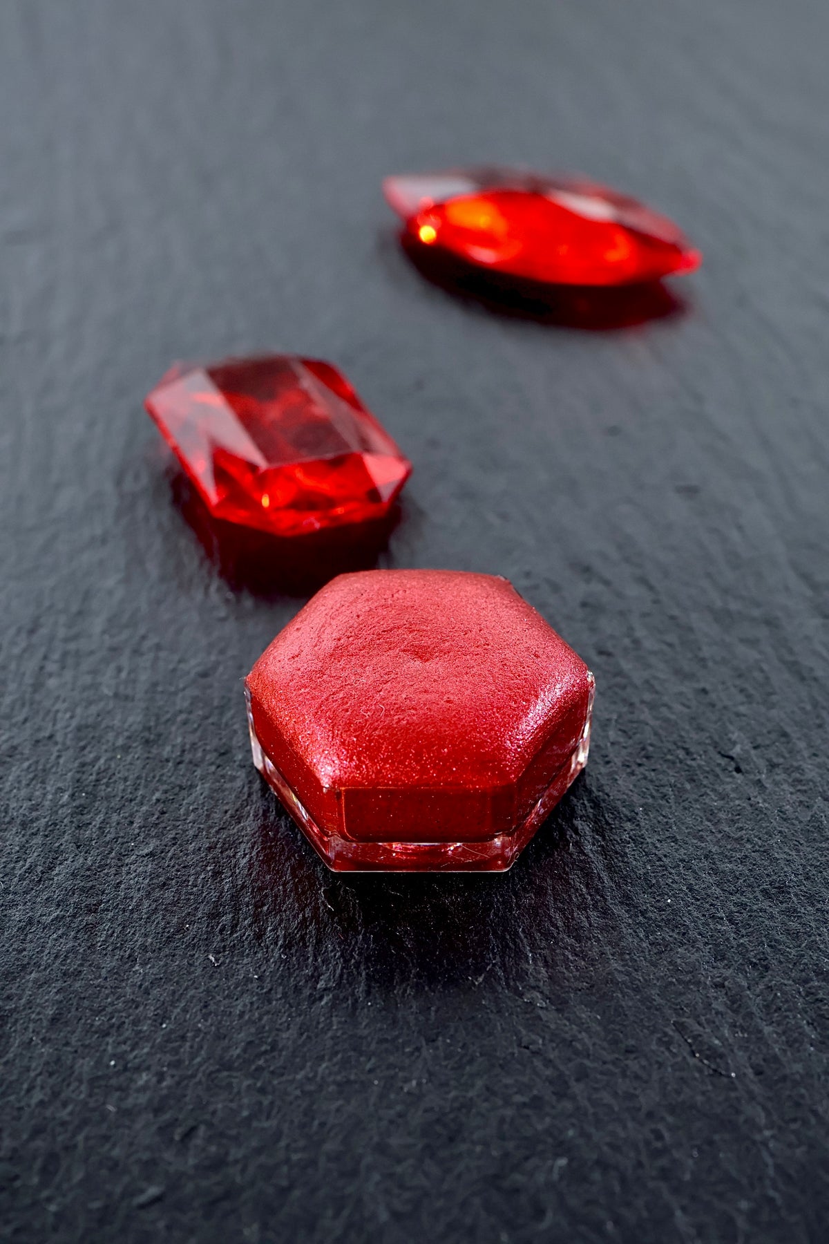 Ruby – Intense Cherry Red Metallic Watercolor | Lisilinka