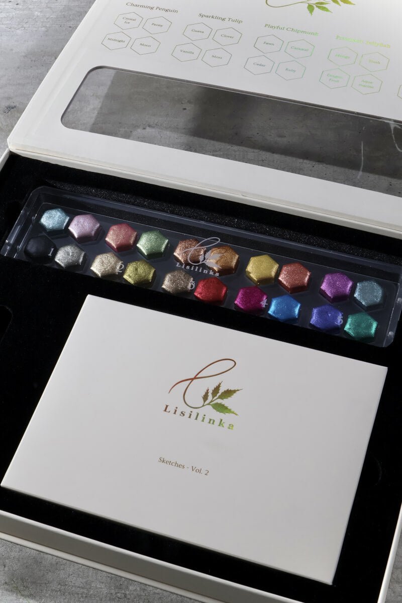 Full Tutorial Set Vol. 2 – 20 Colors in Hexagon Size incl. Booklet & Sketches - Lisilinka
