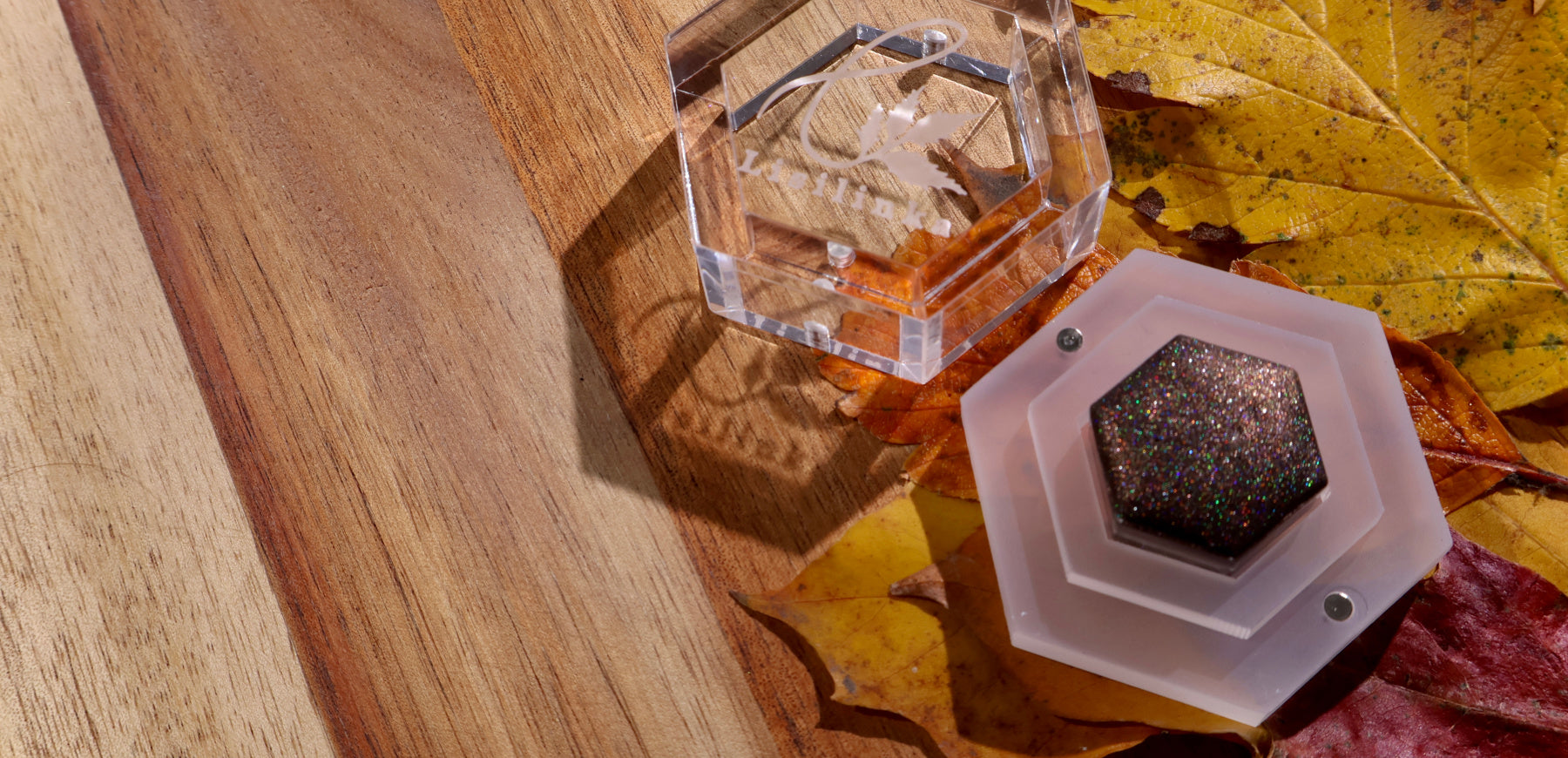 Hazel holographic bonus color by Lisilinka with autumn leaves