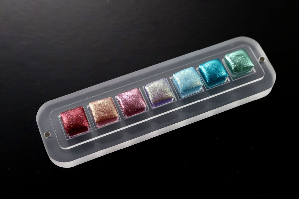May Giveaway 2026 - seven sparkling metallic watercolors by lisilinka

