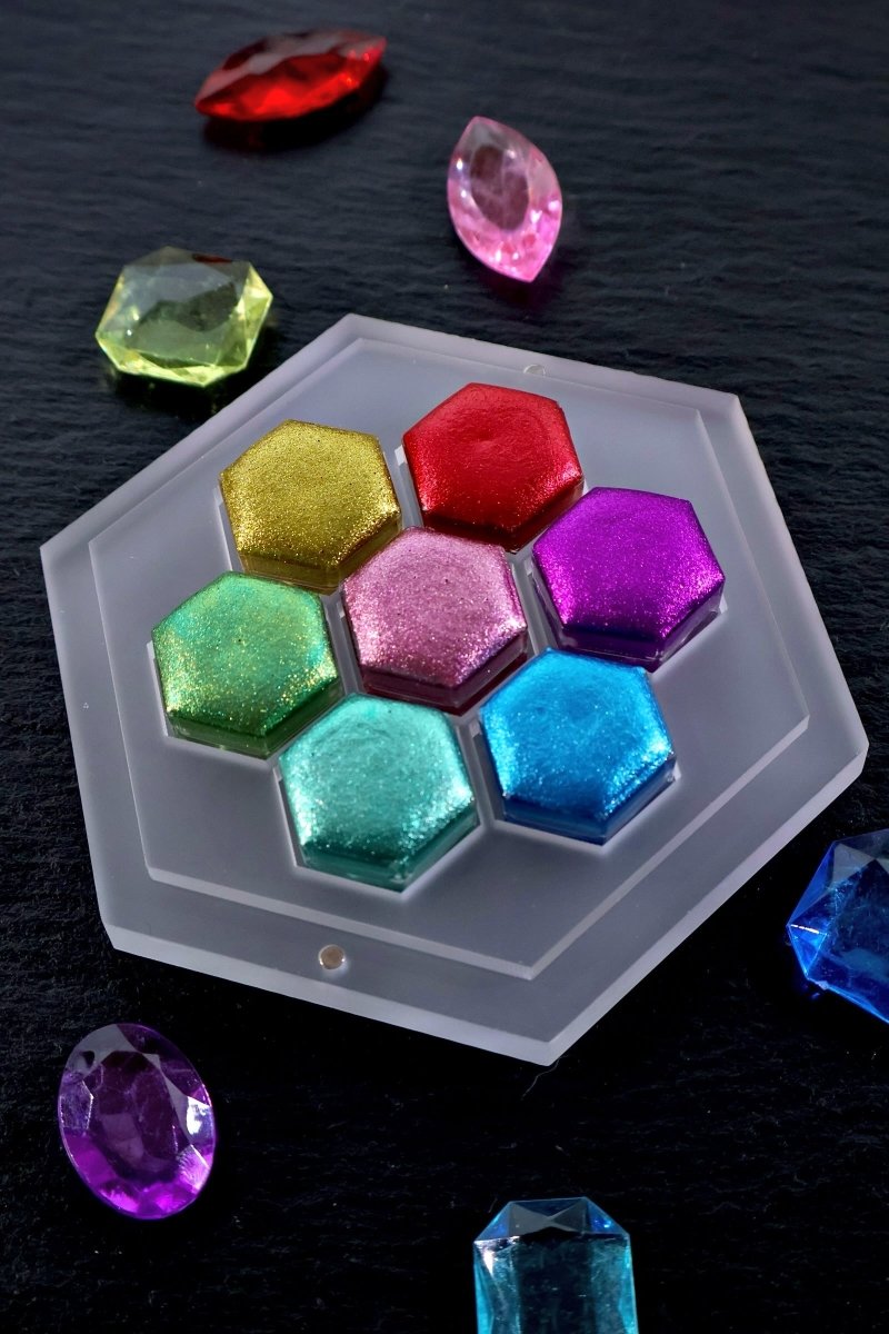 Metallic Watercolors Radiant Jewels - Lisilinka