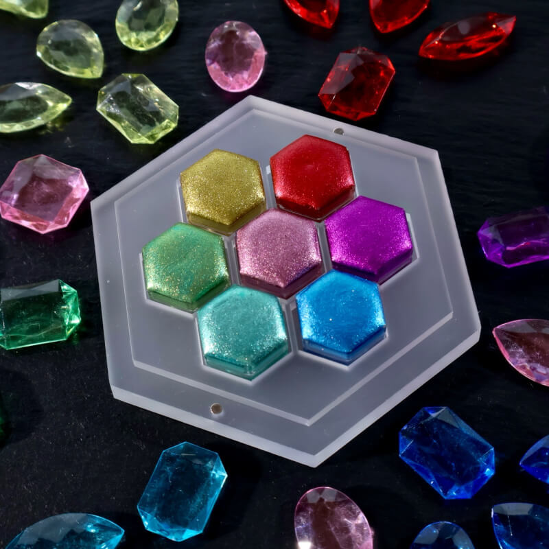 Lisilinka set of seven metallic watercolors collection