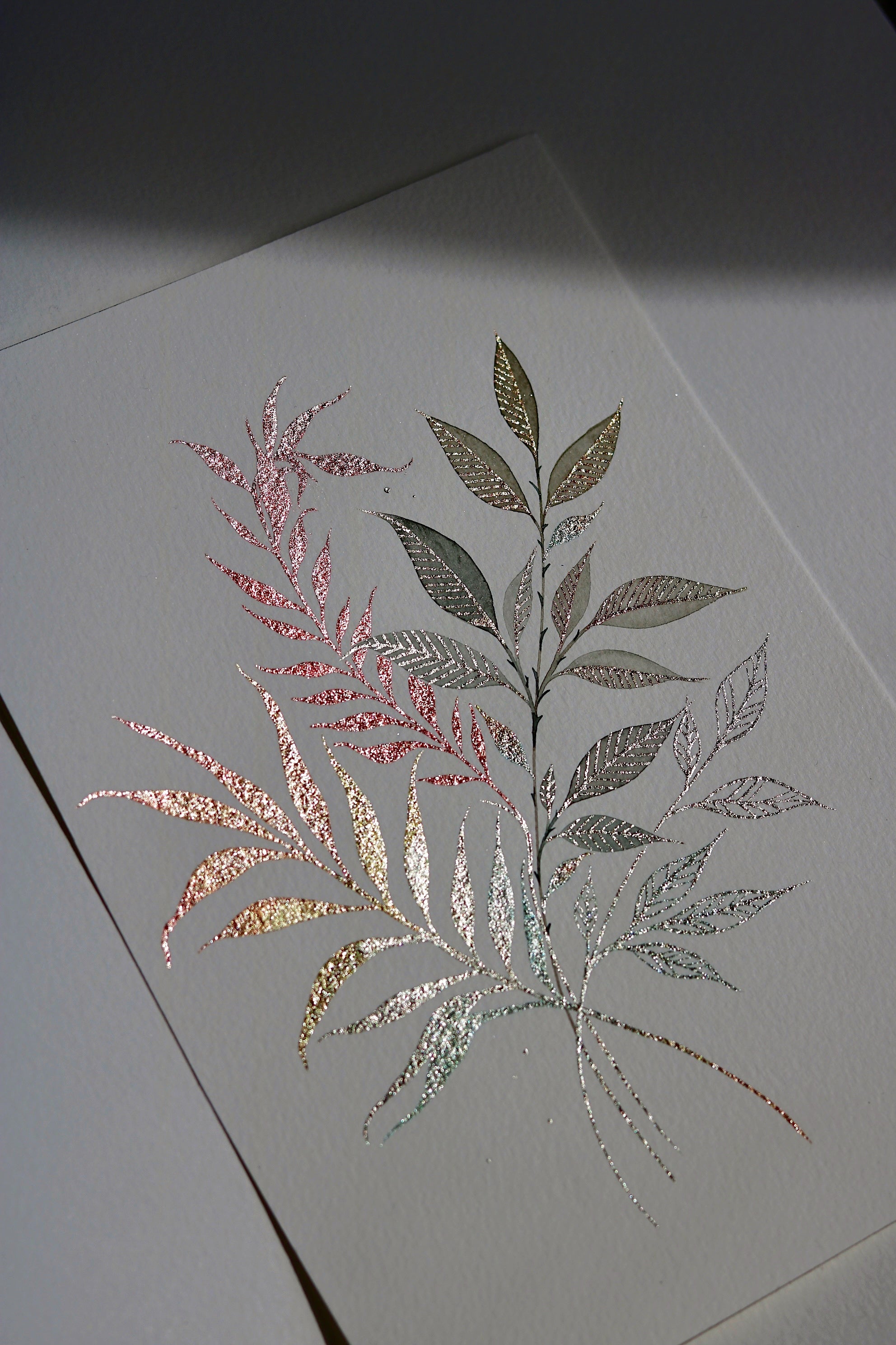 Crystal Silver - handmade sparkling metallic watercolor - Lisilinka